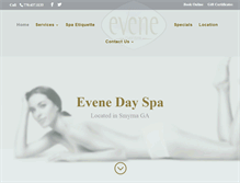 Tablet Screenshot of evenedayspa.com